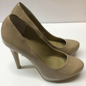 CHINESE LAUNDRY Tan Patent Platform Pumps Shoes